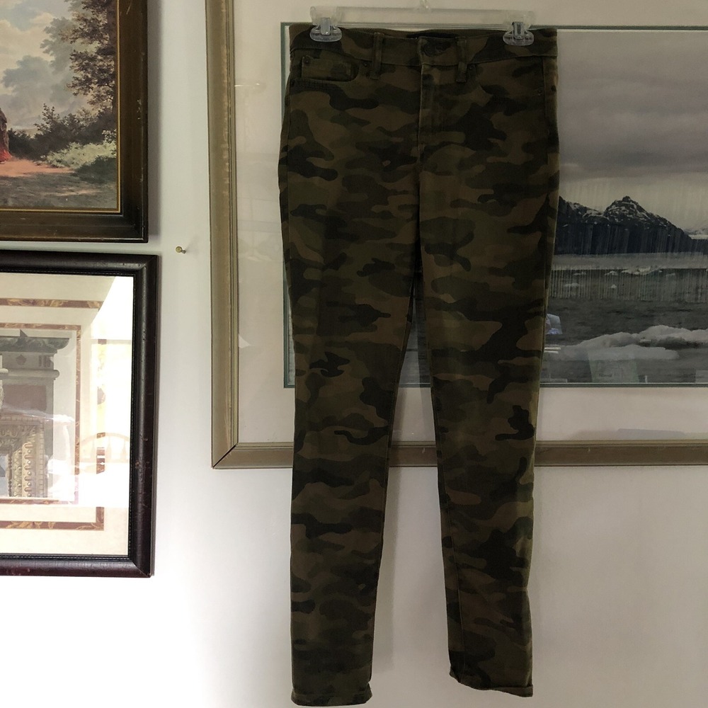 Gap Legging Skimmer Green Camo Army Print Skinny Jeans Sz 0 A924